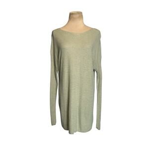 Lou & Grey light mint green long sleeves tunic sweater size Small